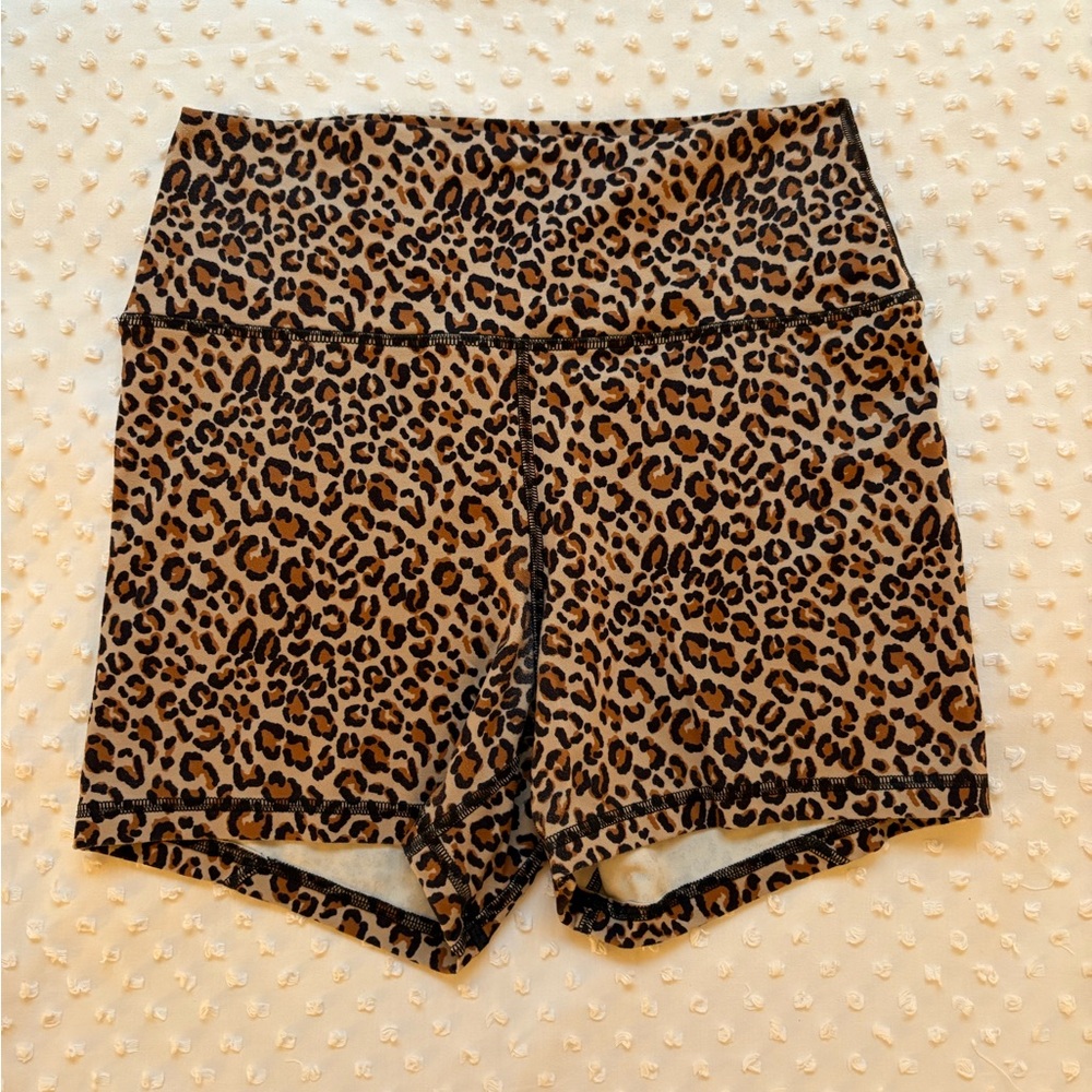 Fleo Leopard Print Athletic Shorts